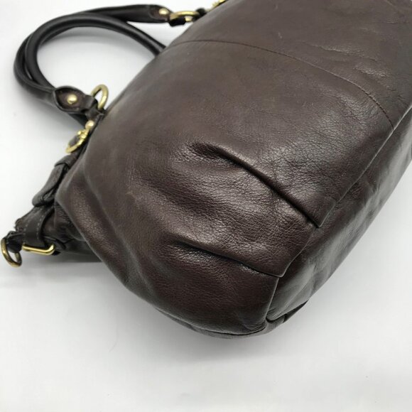 Coach Dark Brown Leather Madison Convertible Satchel Bag 18609 - Picture 9 of 11